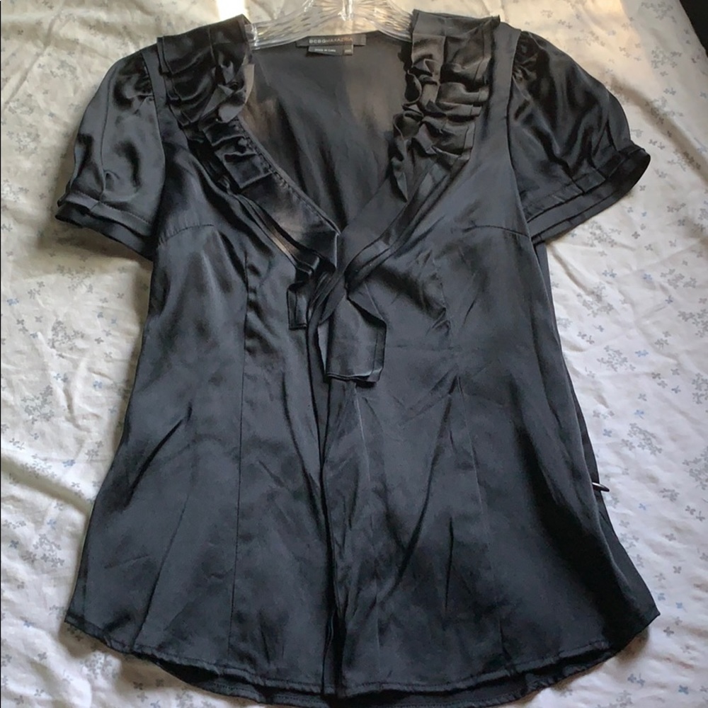 BCBGMAXAZRIA black silk blouse NWOT
